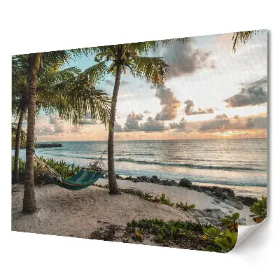 Plakat ścienny premium Rajski zachód słońca na plaży