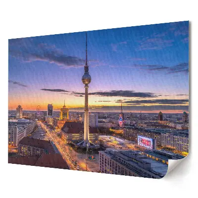 Plakat ścienny premium Zachód słońca nad Berlinem