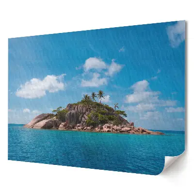Plakat ścienny premium Rajska wyspa w błękicie oceanu