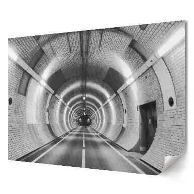 Elegancki plakat do salonu Tajemniczy tunel w monochromatycznych barwach