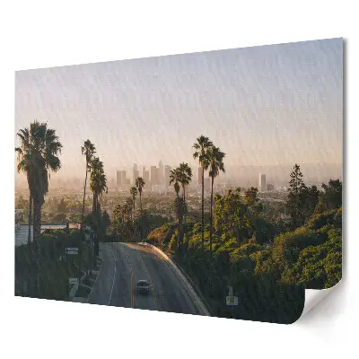 Plakat ścienny premium Panorama Los Angeles o poranku