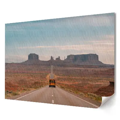 Artystyczny wydruk na płótnie Droga do Monument Valley w USA