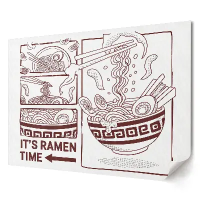 Plakat ścienny premium Czas na ramen i smakowite chwile