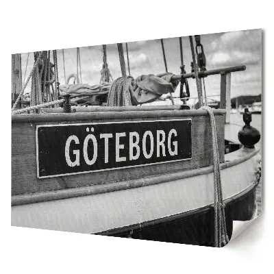Elegancki plakat do salonu Statek w porcie w Göteborgu