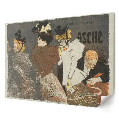 Elegancki plakat do salonu ze stylowymi postaciami w artystycznej kompozycji
