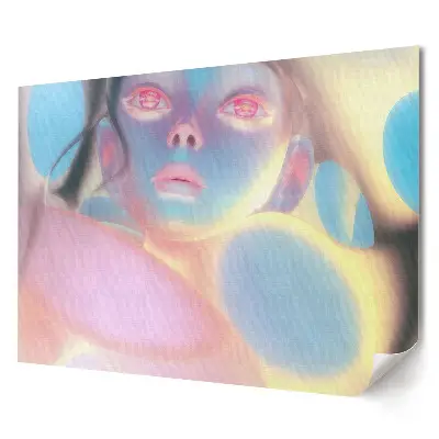 Plakat ścienny premium Futurystyczna postać w pastelowych barwach