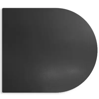 w kształcie półowala 80x90 cm Czarna stalowa podkładka pod grill