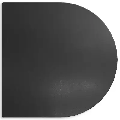 w kształcie półowalu 100x100 cm Czarna stalowa podkładka pod grill