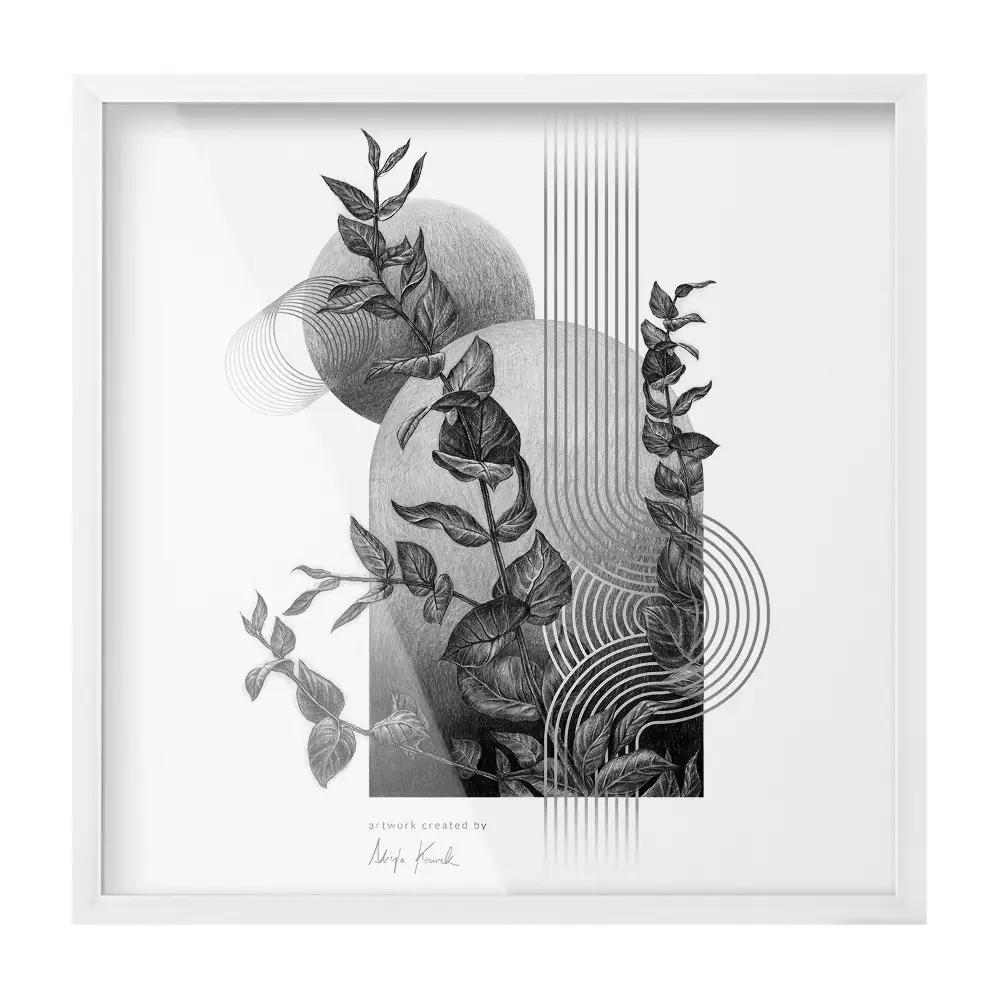 Biała ramka na zdjęcia do powieszenia 50x50 cm
