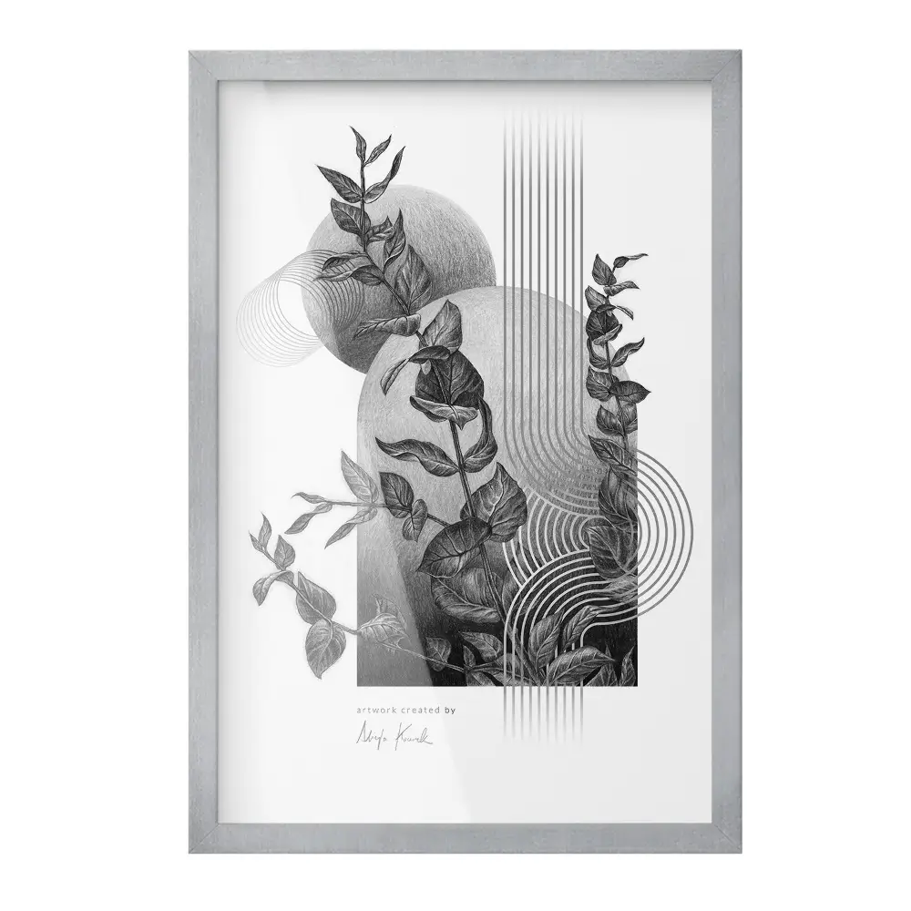 Elegancka ramka na zdjęcia srebrna 40x60 cm