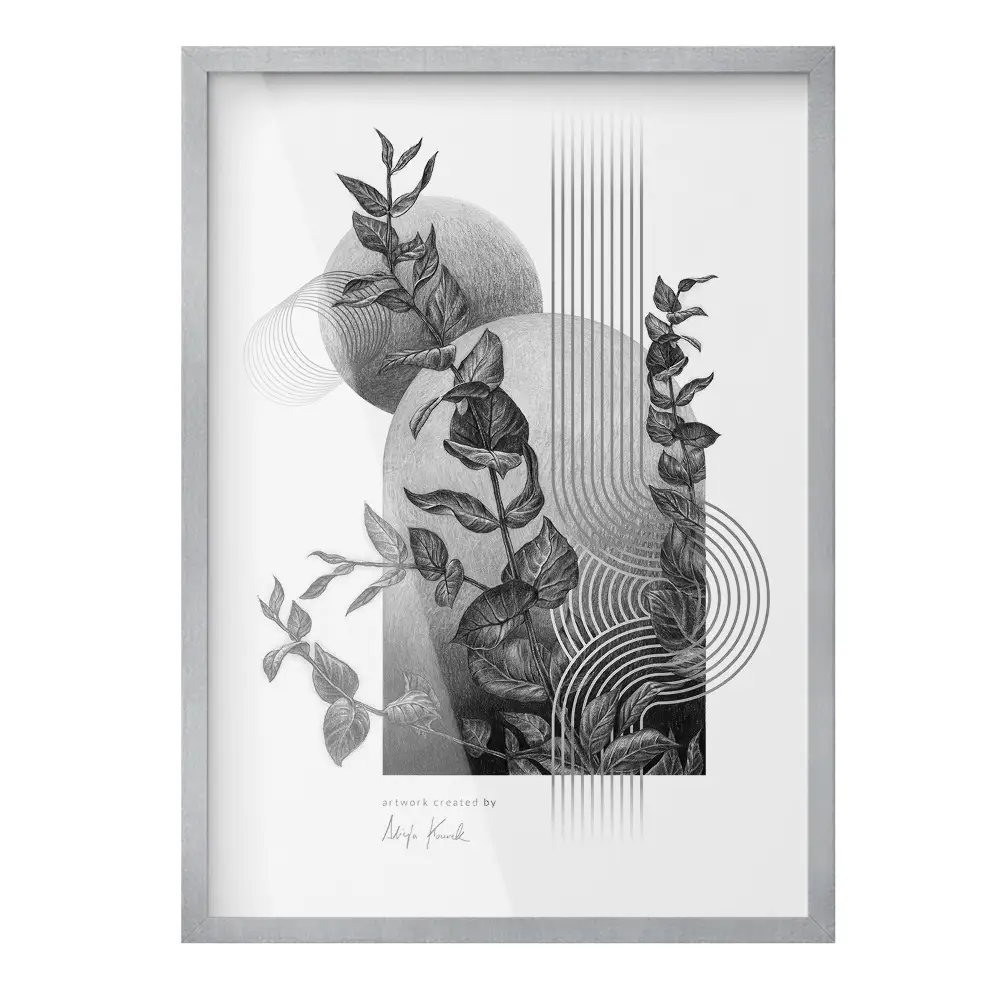 Wisząca ramka na zdjęcia srebrna 50x70 cm