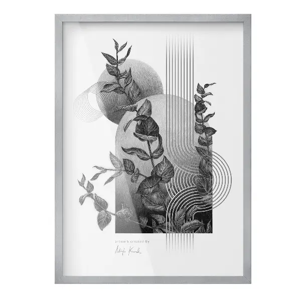 Wisząca ramka na zdjęcia srebrna 50x70 cm