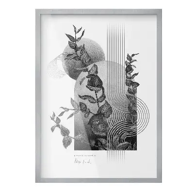 Wisząca ramka na zdjęcia srebrna 50x70 cm