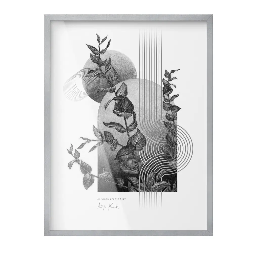 Ramka na zdjęcia na ścianę srebrna 60x80 cm