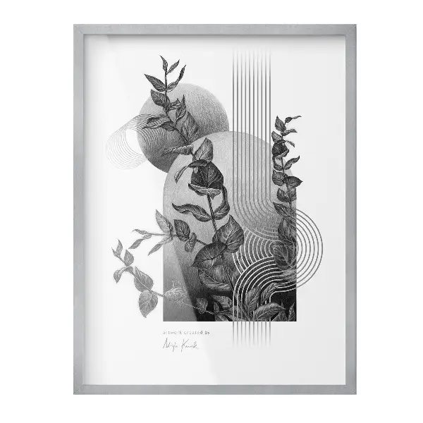 Ramka na zdjęcia na ścianę srebrna 60x80 cm