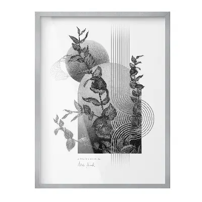 Ramka na zdjęcia na ścianę srebrna 60x80 cm