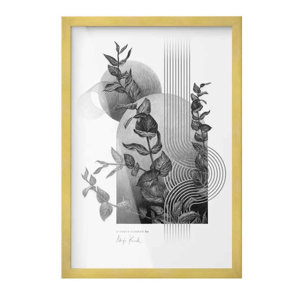 Ramka na zdjęcia do powieszenia złota 40x60 cm
