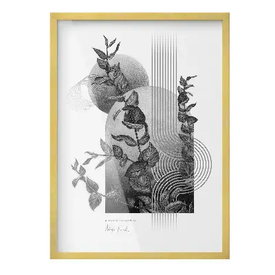 Ramka na zdjęcia wisząca złota 50x70 cm