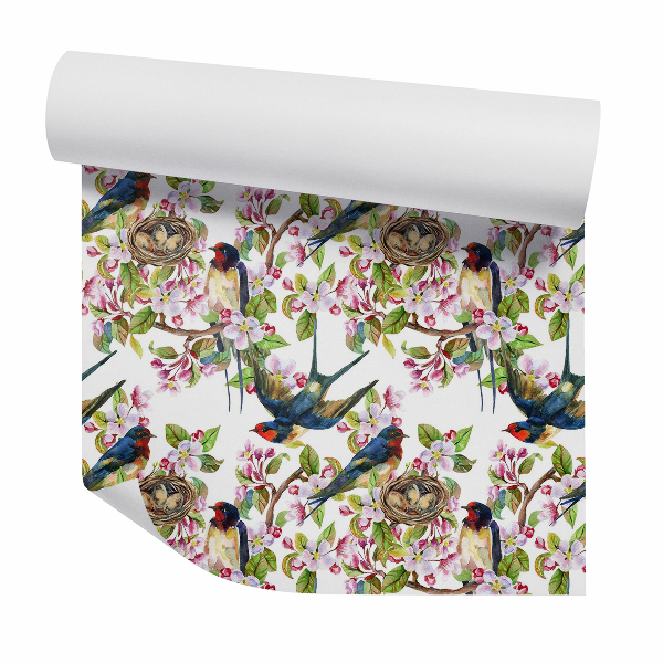 Tapeta Jaskółki w koronie drzewa