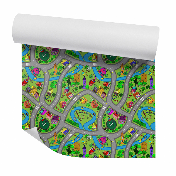 Tapeta Dziecięcy widok miasta z lotu ptaka