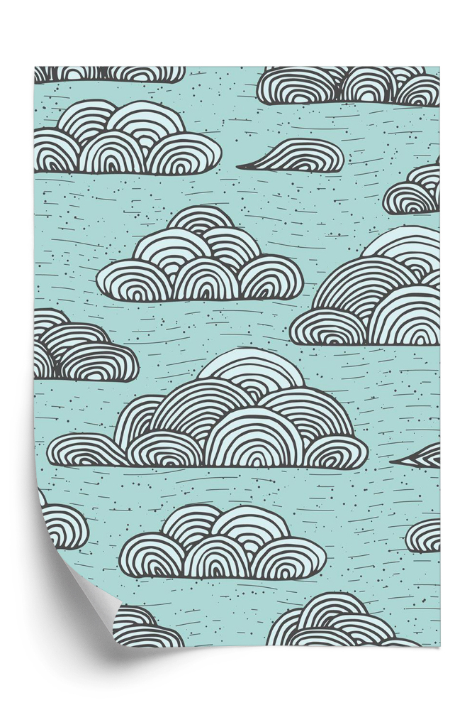 Tapeta Delikatny wzór z chmur naniebieskim niebie