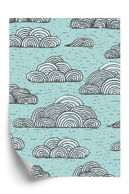 Tapeta Delikatny wzór z chmur naniebieskim niebie