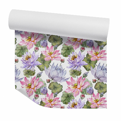 Okleina samoprzylepna na ścianę Szkic piękne lilie kolorowe