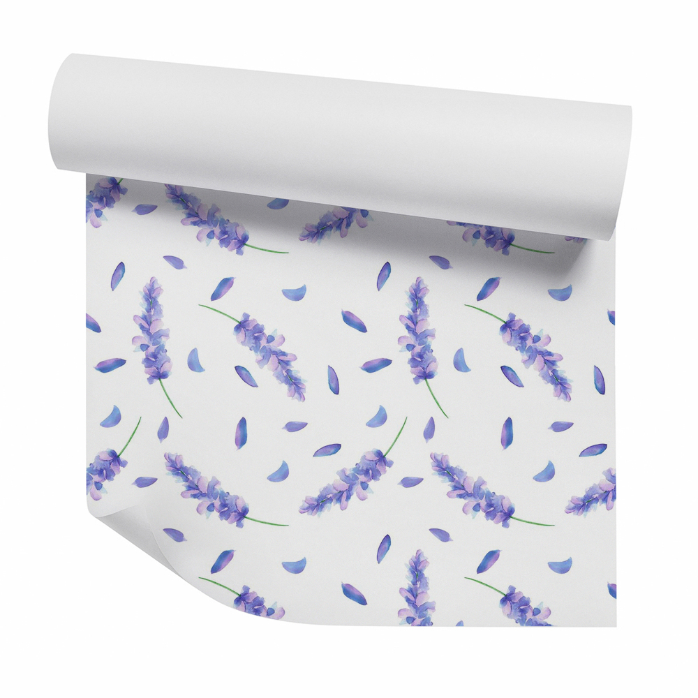 Tapeta Lawenda francuska spadające płatki kwiatów