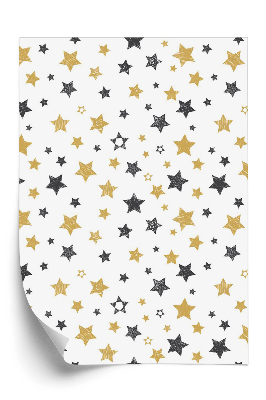 Tapeta Złote i czarne gwiazdy