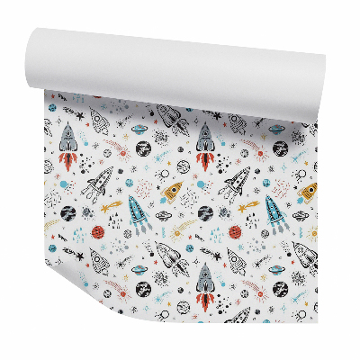 Okleina samoprzylepna na ścianę Kosmos rakiety planety małe