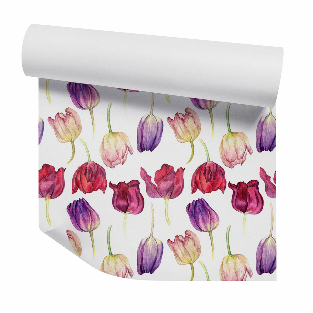 Tapeta Kolorowe tulipany dekoracyjne