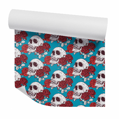 Tapeta Piękna śmierć czaszki i róże