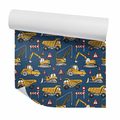 Okleina samoprzylepna na ścianę Maszyny roboty drogowe znaki