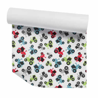 Okleina samoprzylepna na ścianę Traktory zabawki rolnicze kolorowe