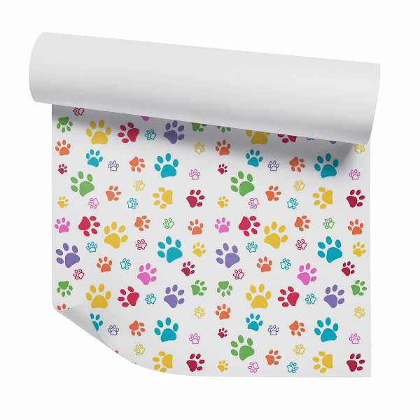 Tapeta Kolorowe łapki psa abstrakcja