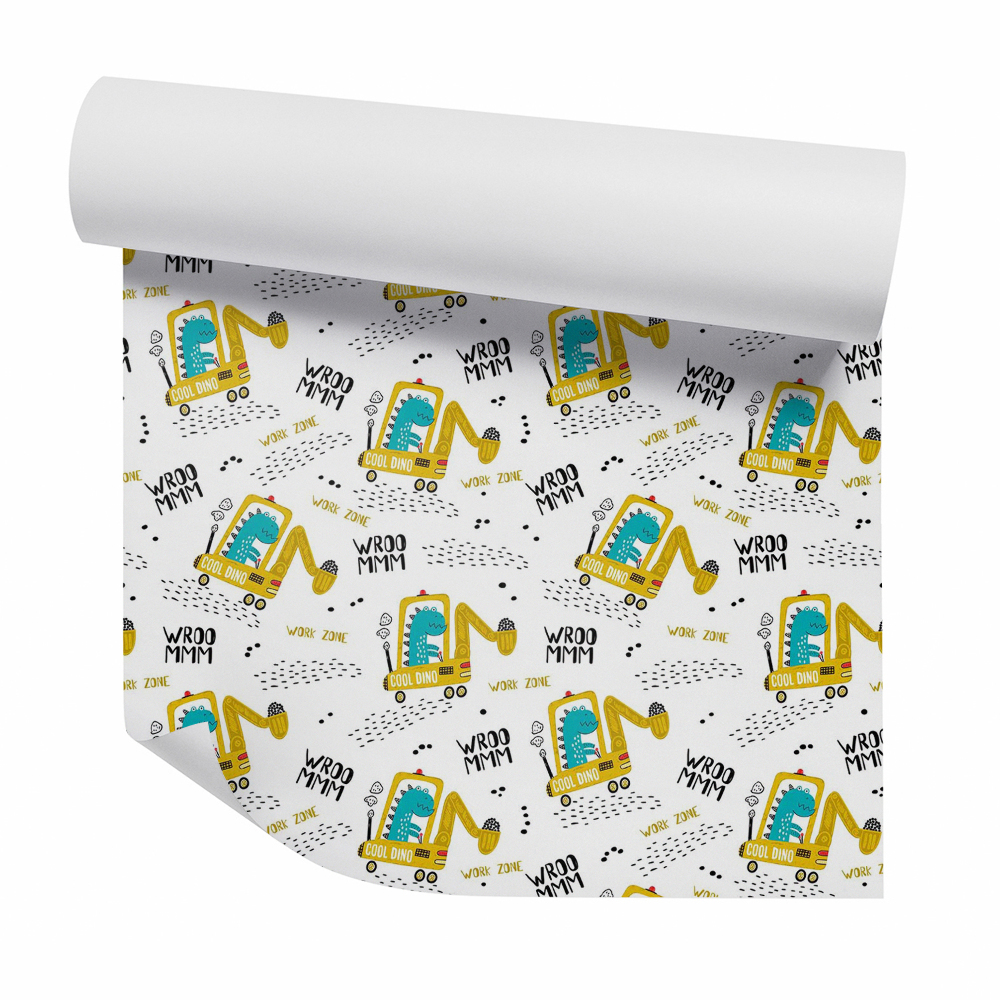 Okleina samoprzylepna na ścianę Wesoły dinozaur budowa