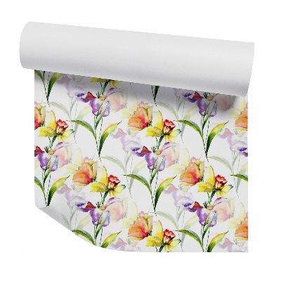 Tapeta Kolorowe kwitnące kwiaty