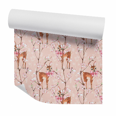 Tapeta Sarenki wśród kwiatów wiśni