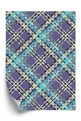 Tapeta Zimne kolory przekątnej kratki