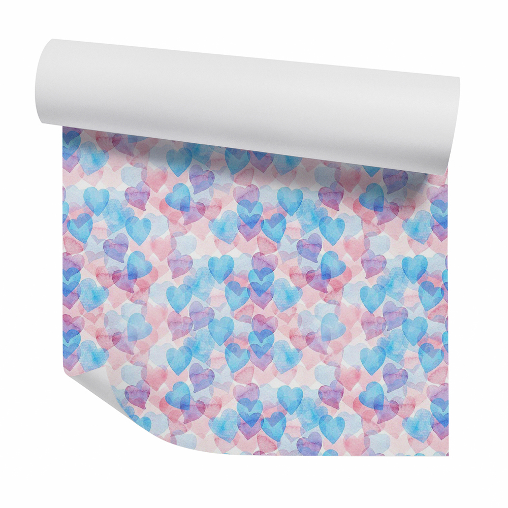 Tapeta Kolorowe serca akwarela