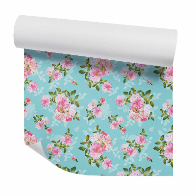 Tapeta Różowe bukiety kwiatów abstrakcja