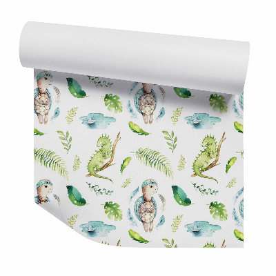 Tapeta Zwierzęta wśród liści i gałęzi