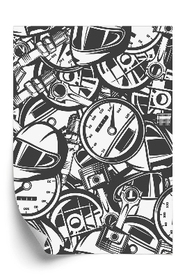 Tapeta Wzór z samochodowych części