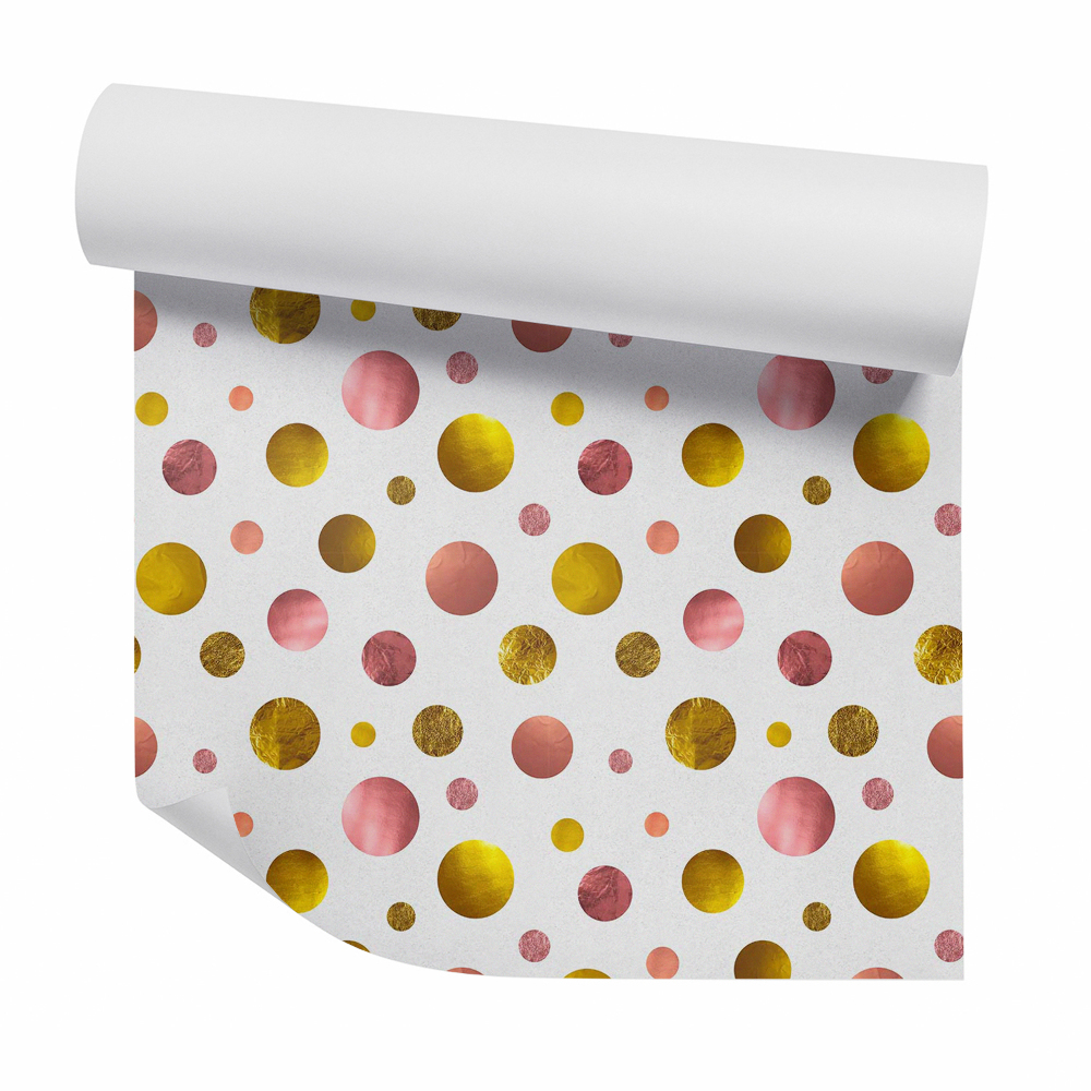 Okleina ścienna Złoto-czerwone kropki