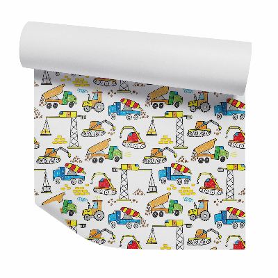 Okleina samoprzylepna na ścianę Rysowana budowa maszyny ciężkie