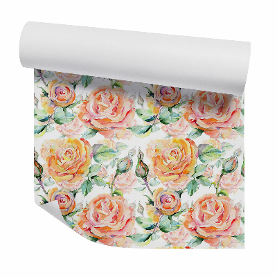 Okleina ścienna Żółte kwitnące róże