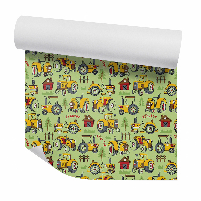 Okleina samoprzylepna na ścianę Traktory wieś śmieszne dla dzieci