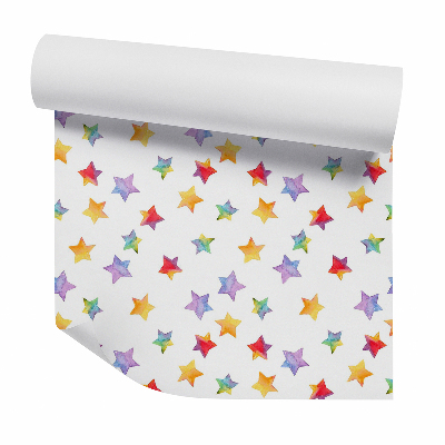 Okleina ścienna Kolorowe gwiazdy akwarela