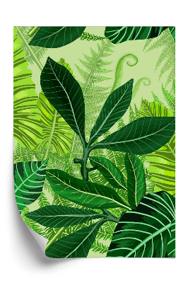 Tapeta Wzór z tropikalnych liści palmowych
