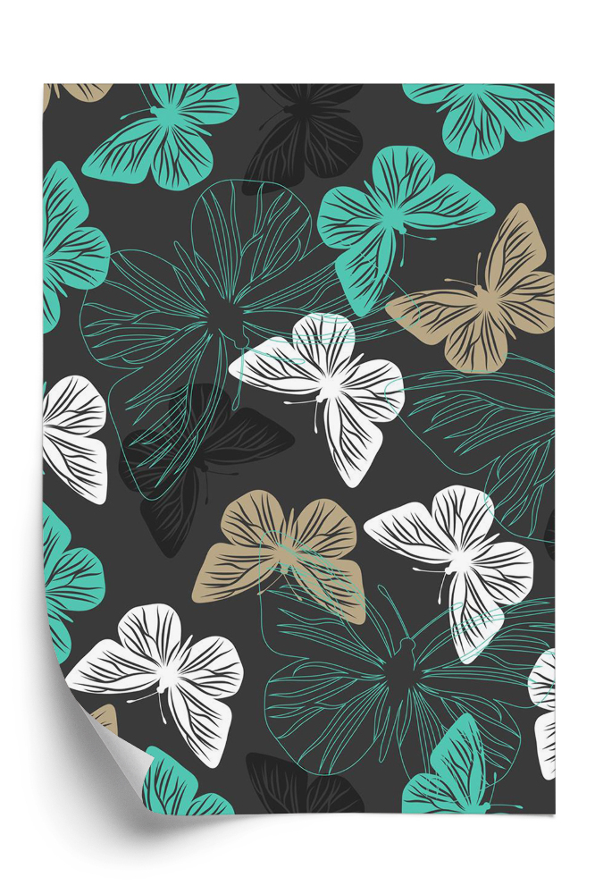 Tapeta Piękny wzór motyli